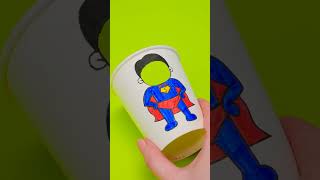 Lets make a Superhero Paper Cup Craft🦸 [upl. by Nhguavad]