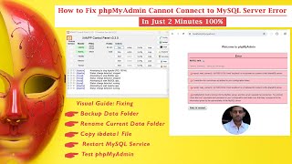 How to Fix quotphpMyAdmin Cannot Connect to MySQL Serverquot Error in 2 Minutes [upl. by Llenad]