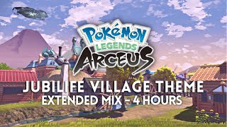 Jubilife Village Theme 🍃 4 Hours of Pokemon Legends Arceus Ambience to chill study amp relax to [upl. by Alleuqram]