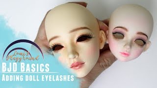 BJD Basics Applying or removing doll eyelashes [upl. by Genisia]