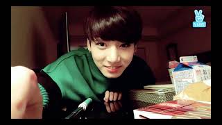 ENG SUB BTS Jungkook 1st solo Vlive Mukbang 11292016 All Subs Available [upl. by Lussier]