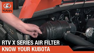 Kubota RTV X Series Air Filter Cleaning and Replacement Guide [upl. by Cima]