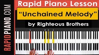 How To Play quotUnchained Melodyquot by Righteous Brothers  Piano Tutorial amp Lesson  Part 1 [upl. by Mayda978]