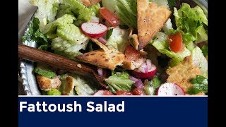 Fattoush Recipe Traditional Lebanese Salad [upl. by Hakkeber]