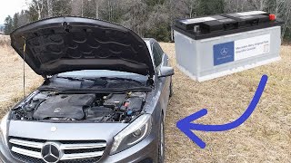 Mercedes w176 A180 Battery Replacement  how to  DIY [upl. by Nassir167]