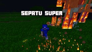 minecraft tutorial  cara mendapatkan sepatu super [upl. by Nauqat]