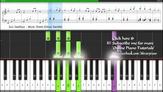 ♫ Sun Saathiya ABCD 2  Piano Tutorial  Sheet Music  MIDI  EASY to ADVANCED [upl. by Marek]