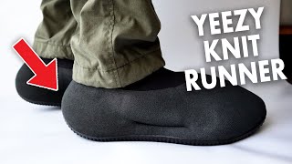 HOW COMFORTABLE IS THE YEEZY KNIT RUNNER FADE ONYX  UNBOXINGREVIEWONFEET [upl. by Annahaj]