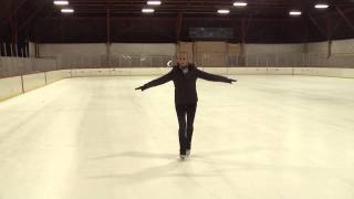 USFSA Basic Skills 3D  Backward one foot glides [upl. by Anilah763]