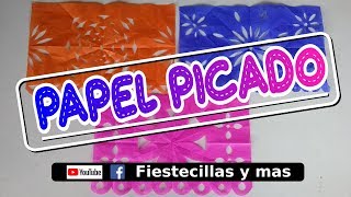 Tres modelos sencillos de papel picado papel china o seda [upl. by Peterman298]