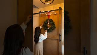 How to hang a wreath on any door ❤️ diywreath christmas2024 craftyideas [upl. by Dalenna]