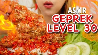 134 Request ASMR AYAM GEPREK LEVEL 30 PEDESNYA NYIKSA  ASMR Indonesia [upl. by Hsac701]