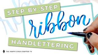 StepByStep Ribbon Handlettering [upl. by Ecidna]