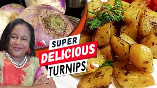 TASTY GARLIC ROASTED TURNIPS  Looks amp Taste Just Like Potatoes [upl. by Tepper]