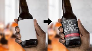 How to Make a Beer Bottle Mockup Mockup Tutorial [upl. by Birdie]