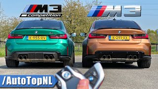 BMW M3 G80  MANUAL vs COMPETITION  REVIEW on AUTOBAHN by AutoTopNL [upl. by Rip435]