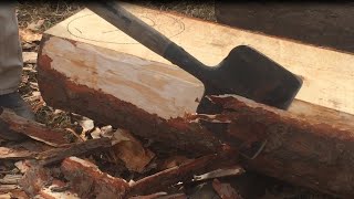 Debarking Pine Logs for the Log Cabin Build Ep 5 [upl. by Attevad852]