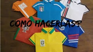 Cómo hacer camisetas de fútbol con papel  origami [upl. by Nnad]