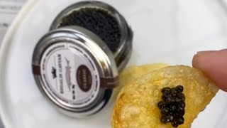 Caputos Pairings Regalis Caviar bites amp Torres Potato Chips [upl. by Giacomo]