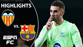 DOMINATION 😮‍💨 Valencia vs Barcelona  Copa del Rey Highlights  ESPN FC [upl. by Plantagenet888]