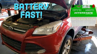 20132016 Ford Escape Battery Replacement FAST [upl. by Remos]