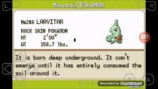 How to get a Larvitar and evolve it into Pupitar and Tyranitar in Pokemon FireRedLeafGreen [upl. by Pihc]