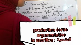 Production écrite 1 bac  le sacrifice التضحية les thèmes dAntigone argumentation [upl. by Ynaffital566]