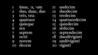 Numbers in Latin [upl. by Natan]