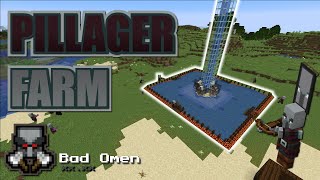 Minecraft Efficient Pillager Farm  Bad Omen Farm [upl. by Lustig508]