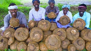 ELEPHANT FOOT YAM Cooking  Elephant Foot Yam Fry and Gravy With Mutton Meat  Village Cooking [upl. by Nitaf]