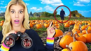 Spying on Ex GAME MASTER SPY at Abandoned Halloween Pumpkin Patch Hideout Escape Room in Real Life [upl. by Dukie707]