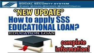 How to apply SSS EDUCATIONAL LOAN in 2024 [upl. by Gregor]