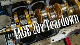 4AGE 20v Blacktop engine teardown [upl. by Ardnwahsal]