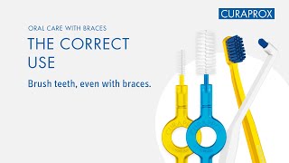 CURAPROX I Oral care with braces I The correct use I EN [upl. by Matthaeus]