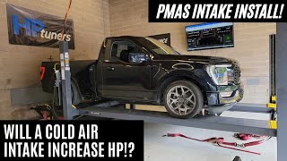 2021 F150 50 PMAS cold air intake install  do cold air intakes add HP [upl. by Bogoch]