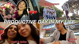 PRODUCTIVE DAY IN MY LIFE school college apps  more  Vlogmas Day 13 [upl. by Ashford]