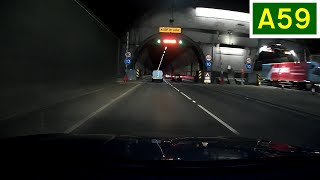 A59  Kingsway Tunnel Wallasey Tunnel  Liverpool to Wallasey [upl. by Justino]