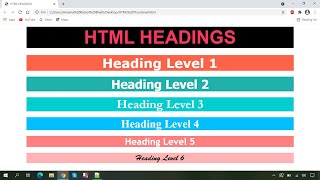 Customize HTML Headings with Fonts and Styles  HTML Headings  Inline CSS  HTML Style Attribute [upl. by Ahsitniuq5]