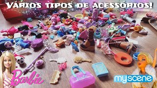 Barbie Acessórios de Princesa Sapatos Coroas Colares e  👑 Barbie My Scene Polly Pocket [upl. by Wenz]