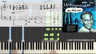 Unforgettable  Piano Tutorial  PDF [upl. by Ahsilaf43]