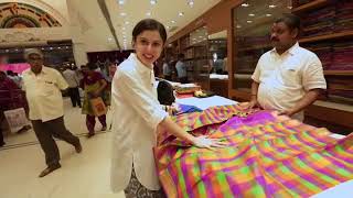 KANCHIPURAM SILK SAREE SHOPPING  NALLI SILKS CHENNAI [upl. by Yevoc]