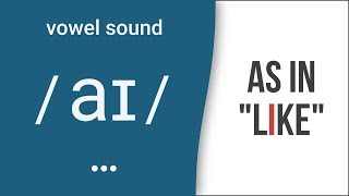 Diphthong Sound  aɪ  as in quotlikequot – American English Pronunciation [upl. by Wye687]