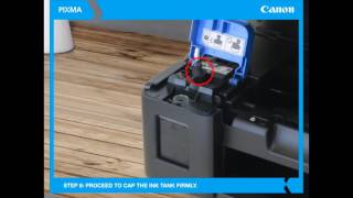 Canon PIXMA G3000  How to refill ink bottles [upl. by Rofotsirk957]