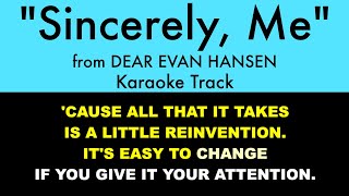 quotSincerely Mequot from Dear Evan Hansen  Karaoke Track with Lyrics on Screen [upl. by Erastes4]