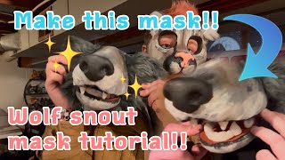 How to Make a Wolf Snout Mask Tutorial  Full Guide [upl. by Japeth]