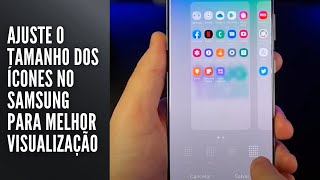 Ajuste o tamanho dos ÍCONES no Samsung [upl. by Fifi]