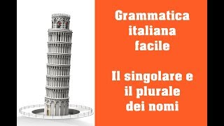 Grammatica italiana  Il singolare e il plurale dei nomi [upl. by Aerua560]