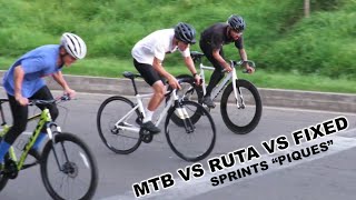 Carrera de velocidad  MTB vs RUTA vs PISTA quotEn unos Piquesquot [upl. by Cazzie635]