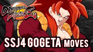 Dragon Ball FighterZ  Super Saiyan 4 Gogeta Moves Combos DLC 13 [upl. by Aaberg]