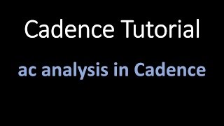 ac analysis in cadence [upl. by Eisen809]